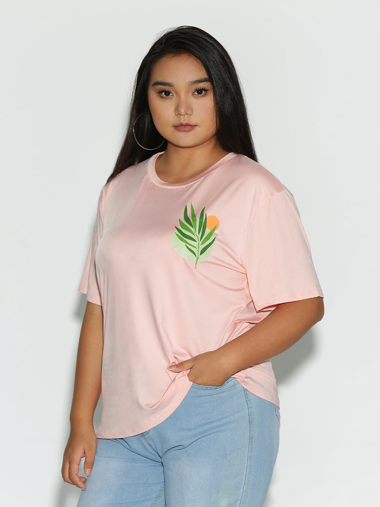 Leaf Round Neck T-Shirt