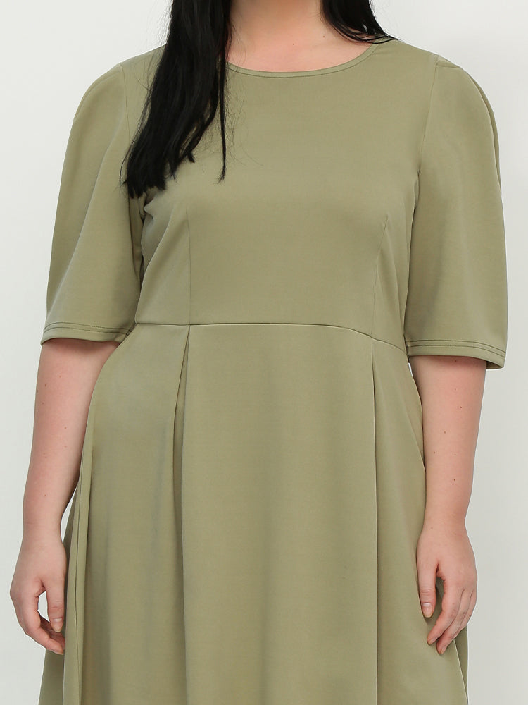 Tiered Round Neck Dress