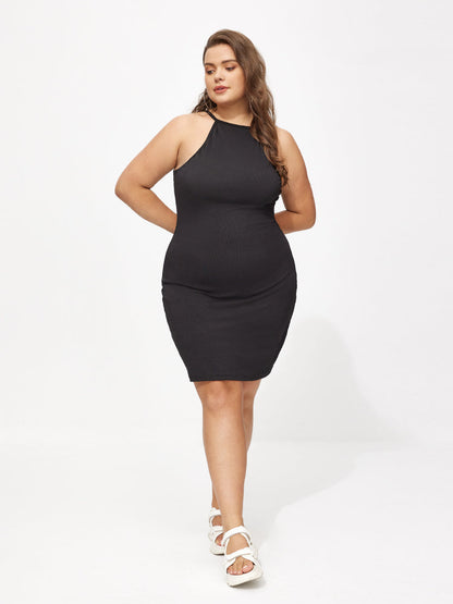 Bodycon Stretch Solid Dress