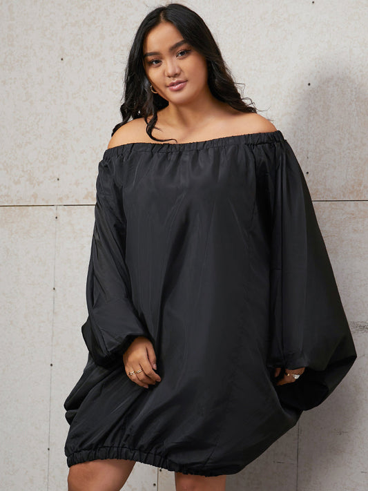 Off Shoulder Bishop Sleeve Dress