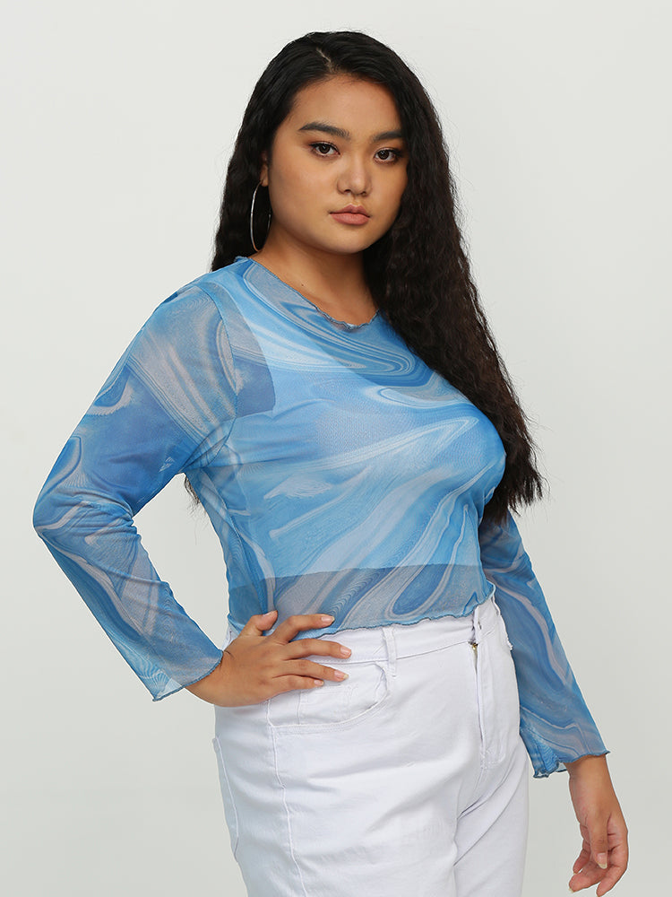 Water Ripple See Through Top