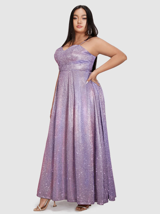 Galaxy Backless A Line Cami Dress