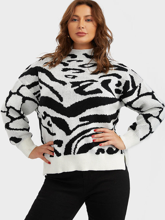 Tiger Grain Split Sweater