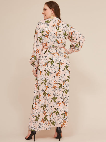 Floral Printed Wrap Holiday Dress