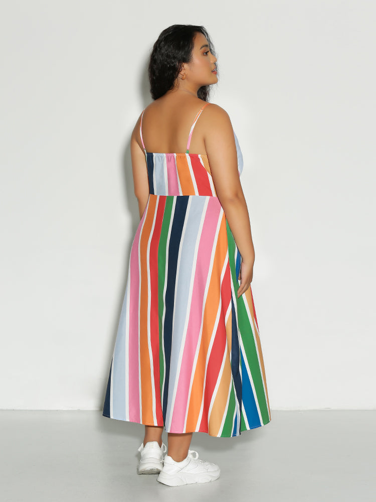 Rainbow Striped Dress