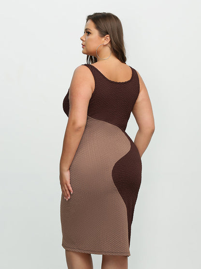 Patchwork Sleeveless Dress