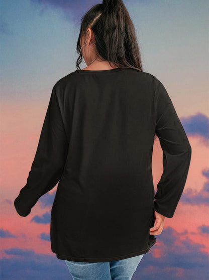 Halloween Skull Rose Print Cut Out T-shirt