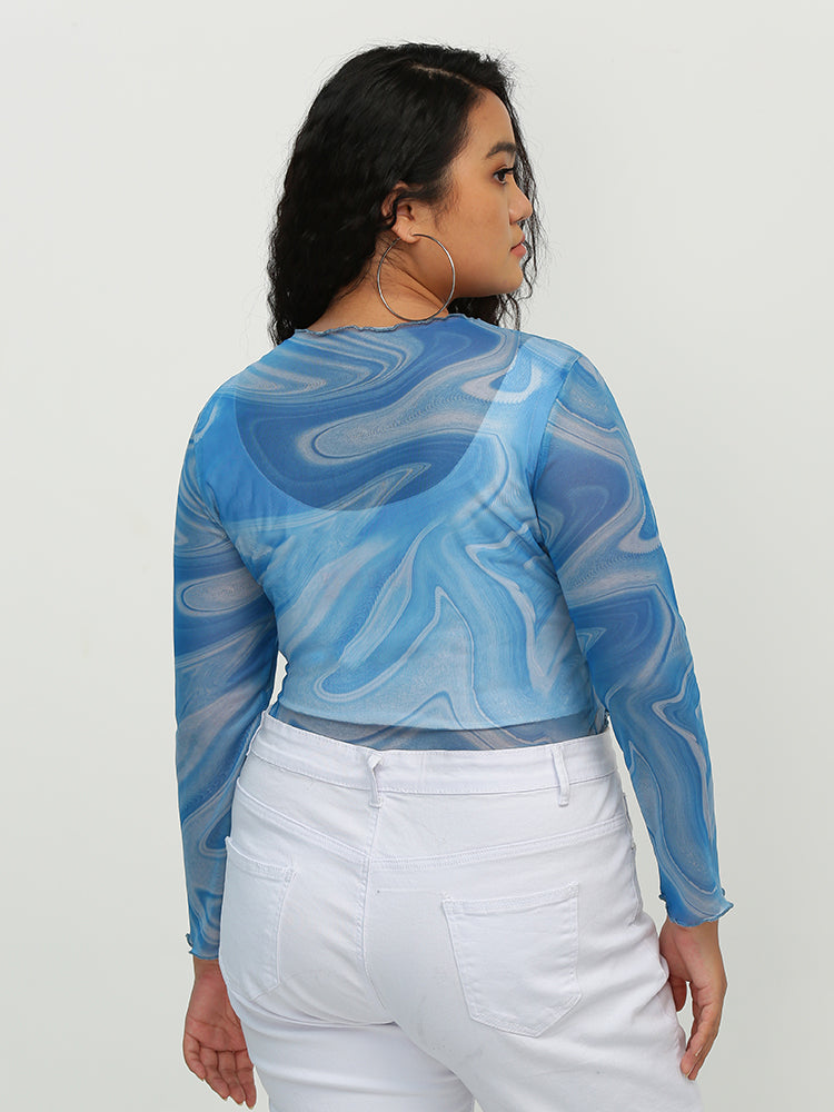 Water Ripple See Through Top