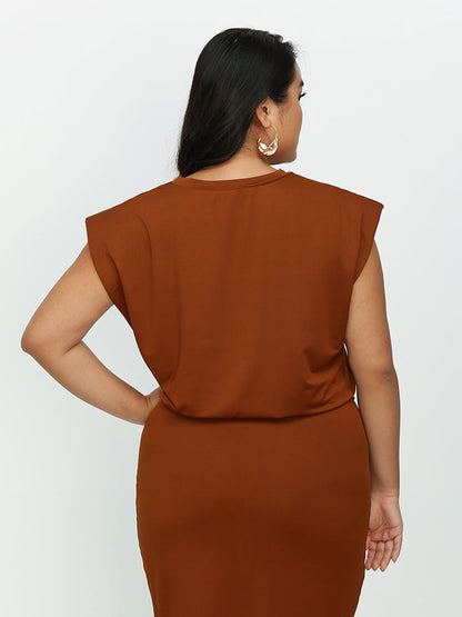 Cap Sleeve Round Neck T-Shirt