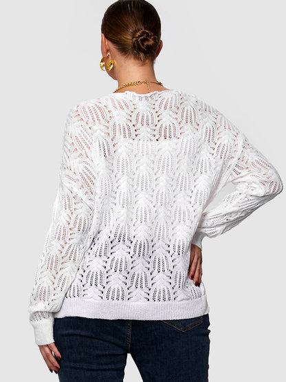 Solid Color Cut Out Sweater