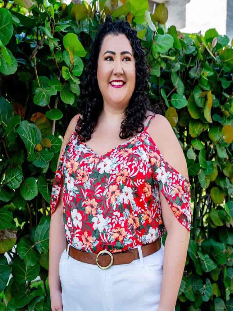 Cold Shoulder Floral Top