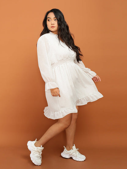 Polka Dot Smocking Dress