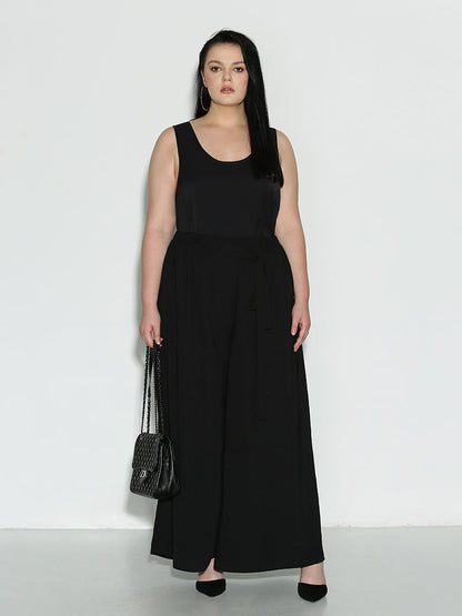 Open Back Solid Tank Top