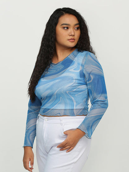 Water Ripple See Through Top