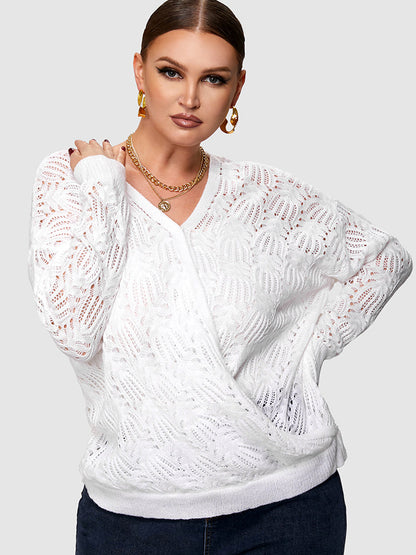 Solid Color Cut Out Sweater