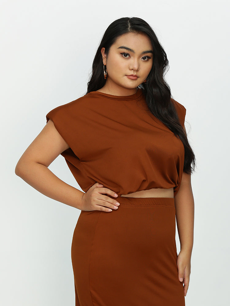 Cap Sleeve Round Neck T-Shirt