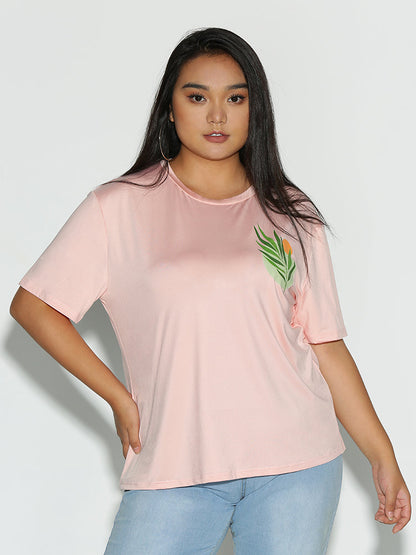 Leaf Round Neck T-Shirt