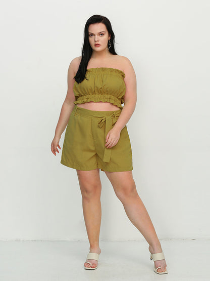 Belted Bowknot Shorts