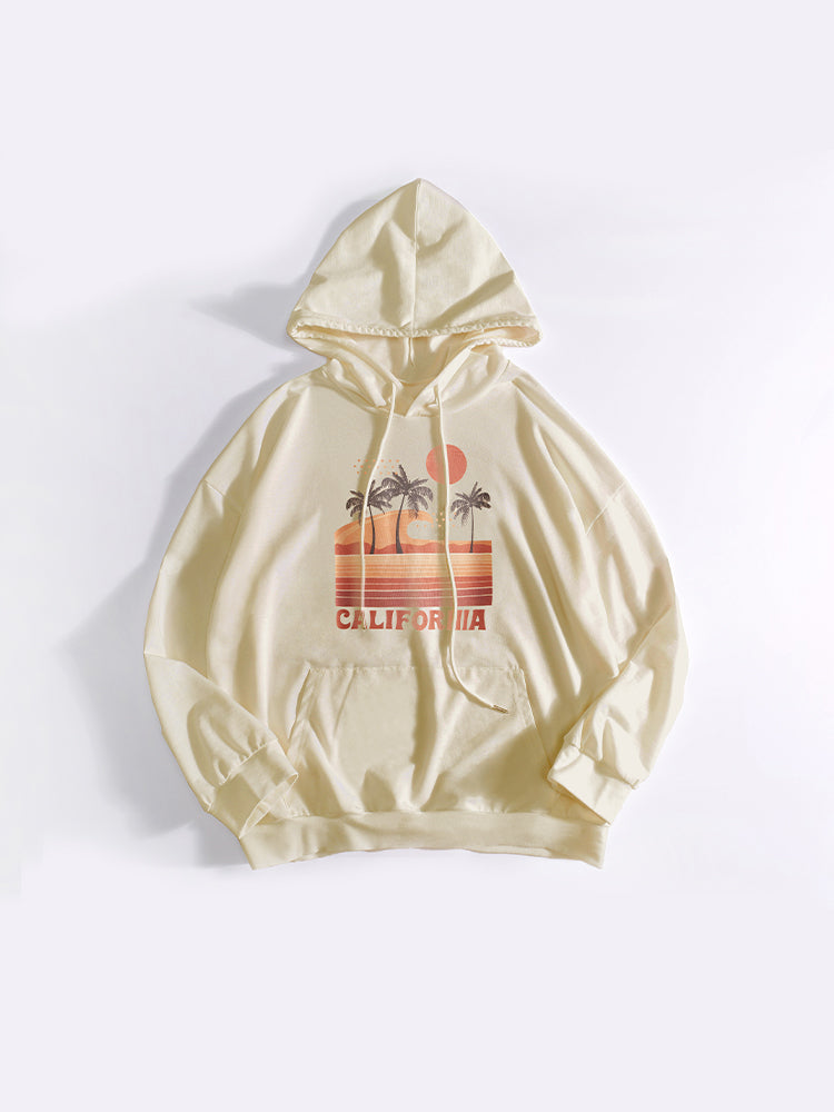 California Landscape Printed Hoodie