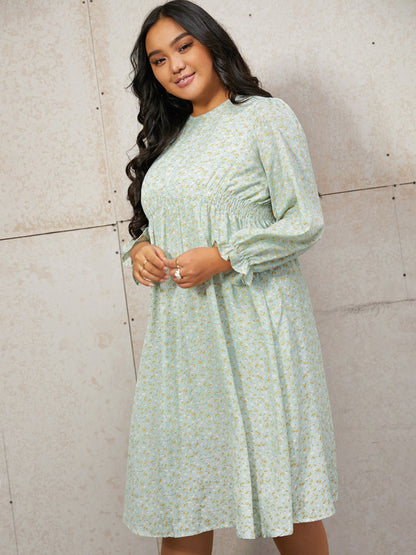 Ditsy Floral Elastic Waist Dress