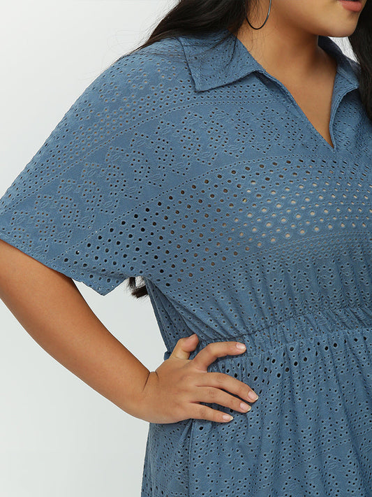 Short Sleeve Lapel Collar Dress