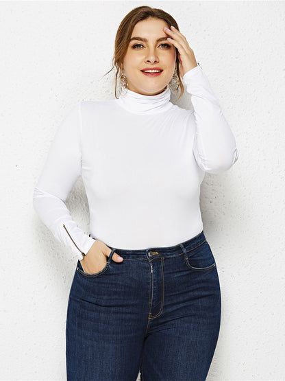 Basic Turtleneck Solid Color Bodysuits