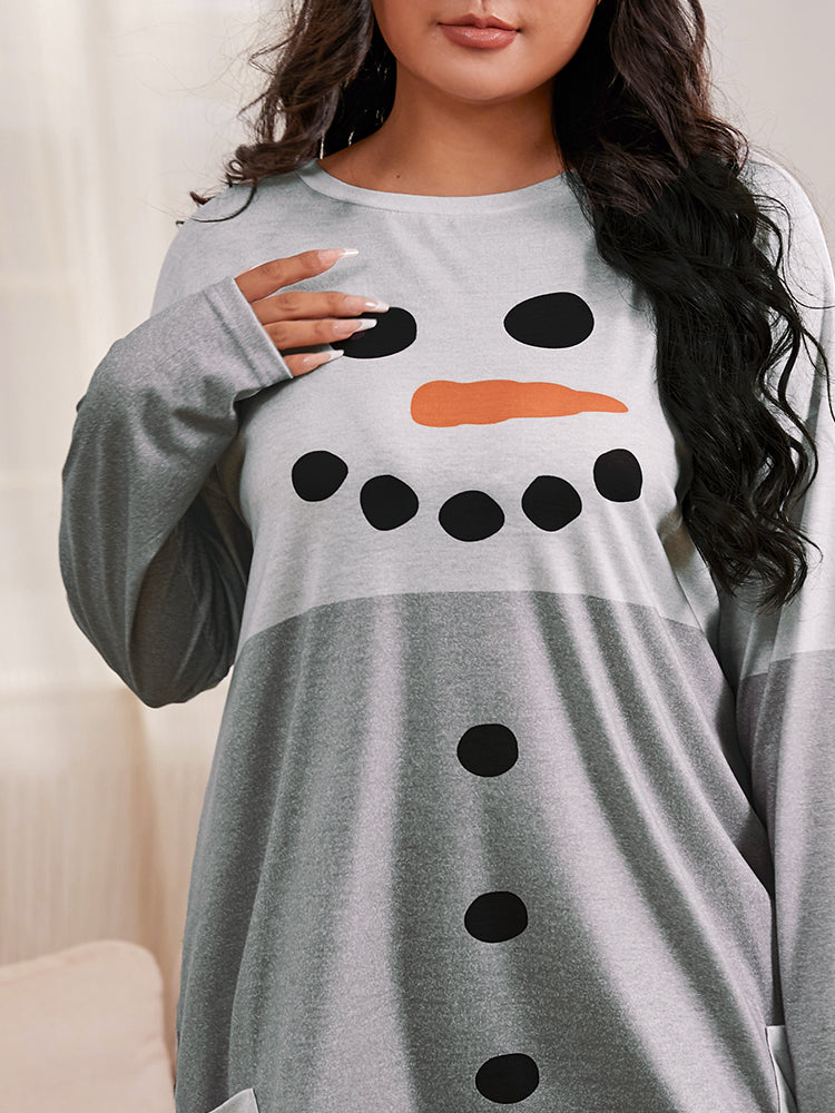 Color Block Graphic Print Casual Dress