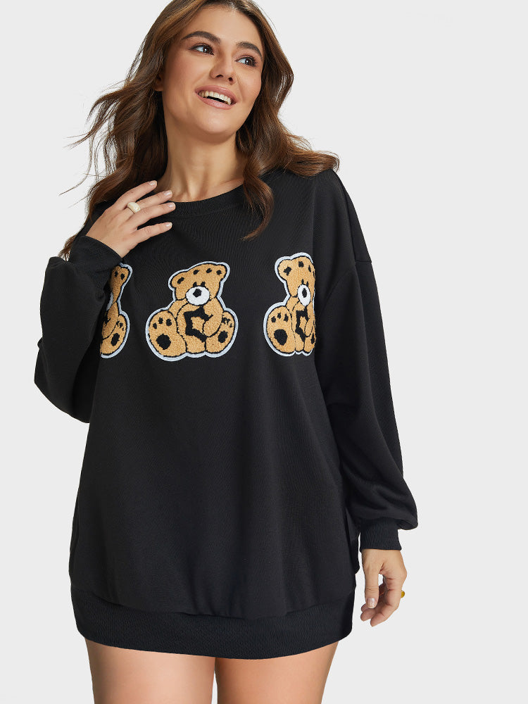 Cartoon Bear Printing Sweatshirt