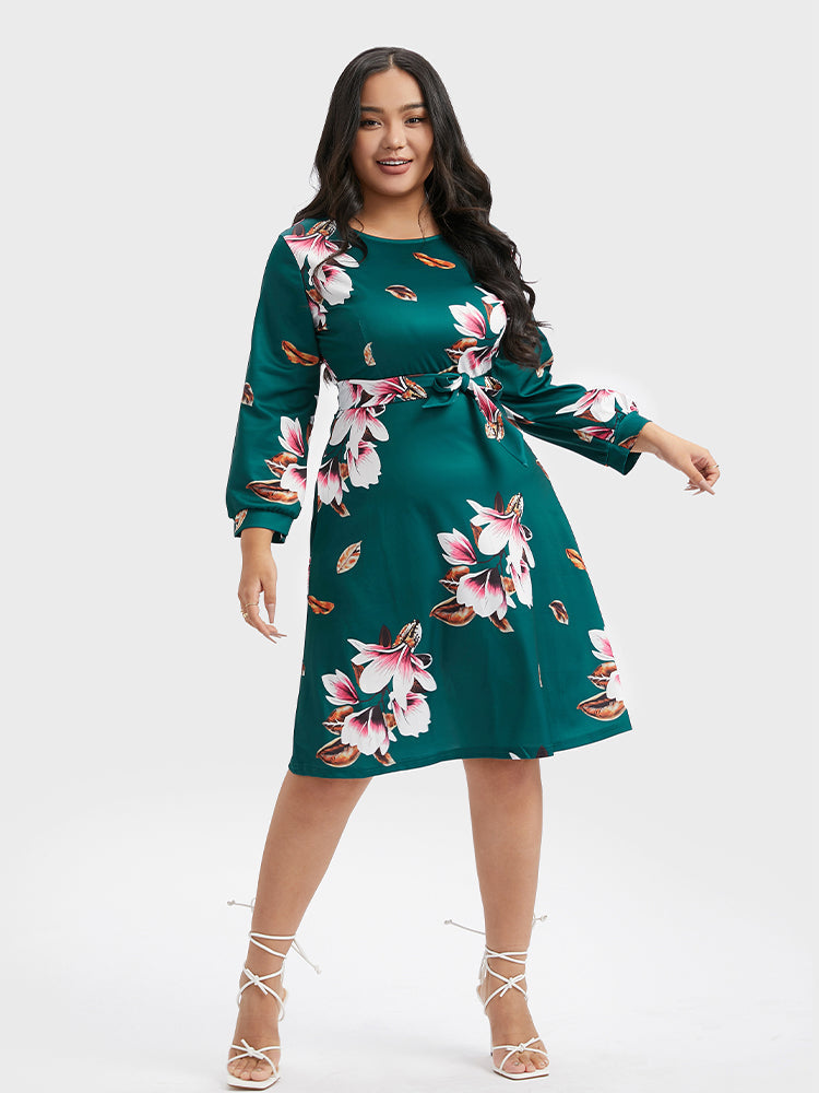 Floral Belted Dress
