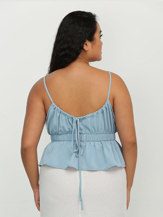 Shirred Cami Crop Top