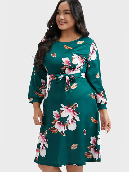 Floral Belted Dress