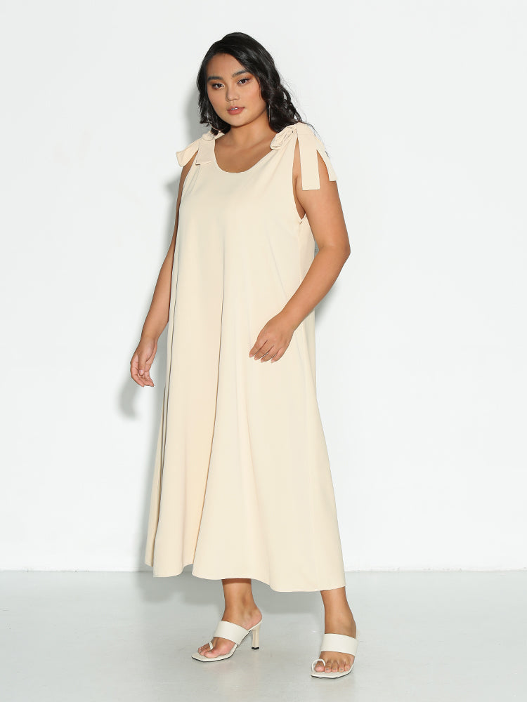 Bowknot Shoulder Dress