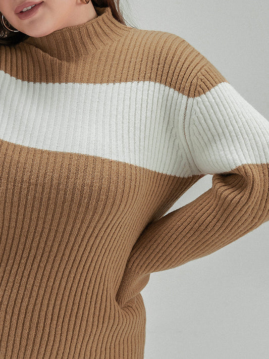 Stripe Contrast Regular Sweater
