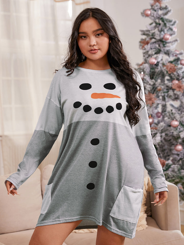 Color Block Graphic Print Casual Dress