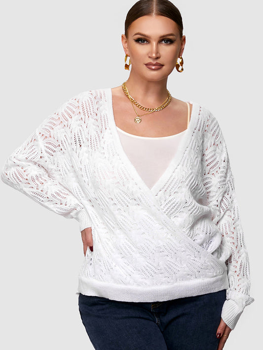 Solid Color Cut Out Sweater