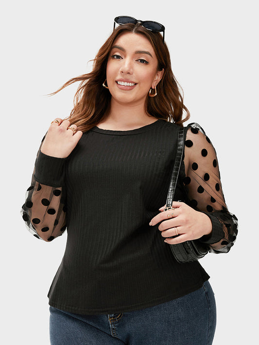 Mesh Polka Dot T-shirt