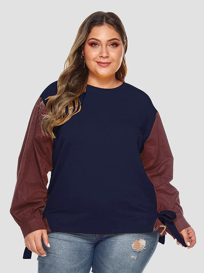 Patchwrok Bow-knot Decoration T-shirt