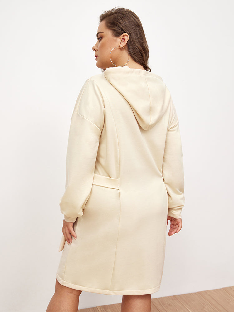 Side Buckle Sweatshirt Dress