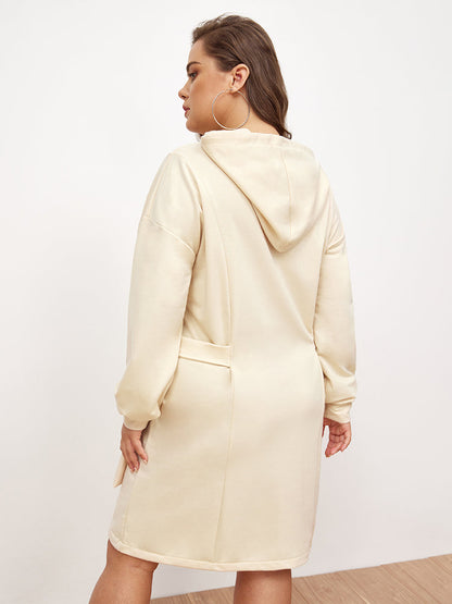 Side Buckle Sweatshirt Dress