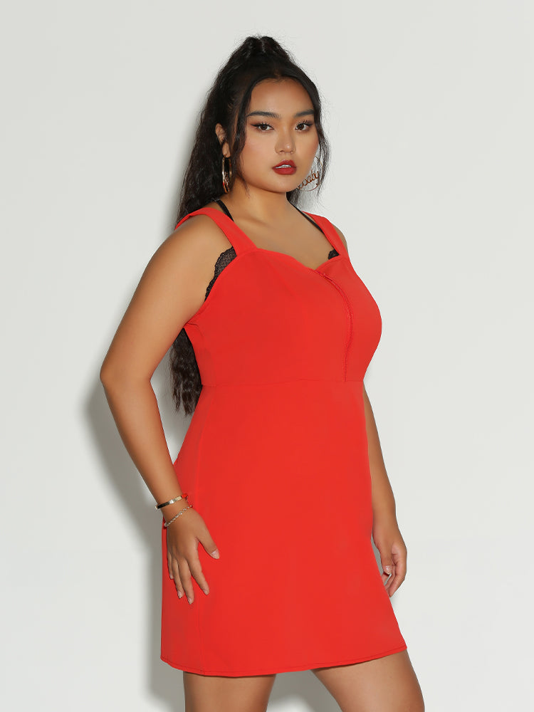 Zipper Front Backless Dress