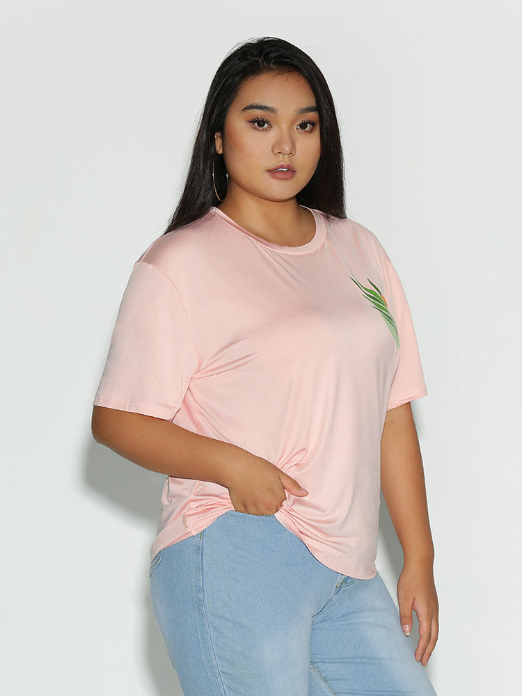 Leaf Round Neck T-Shirt