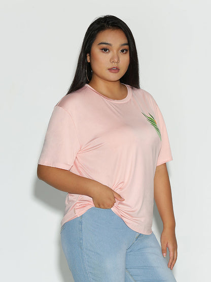 Leaf Round Neck T-Shirt