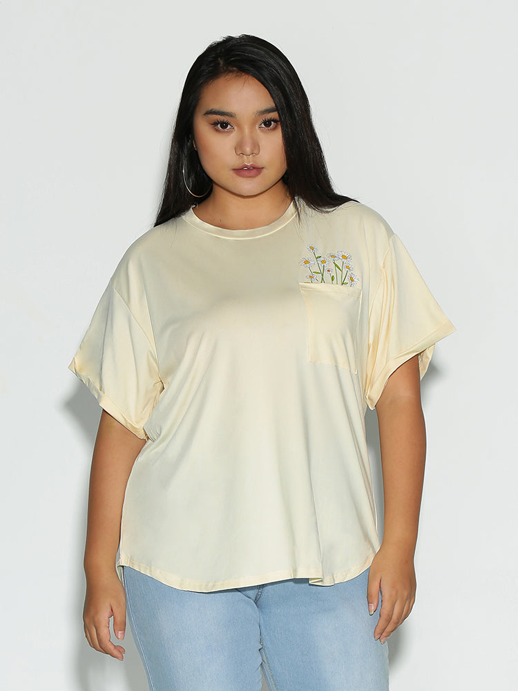 Round Neck Pocket T-Shirt