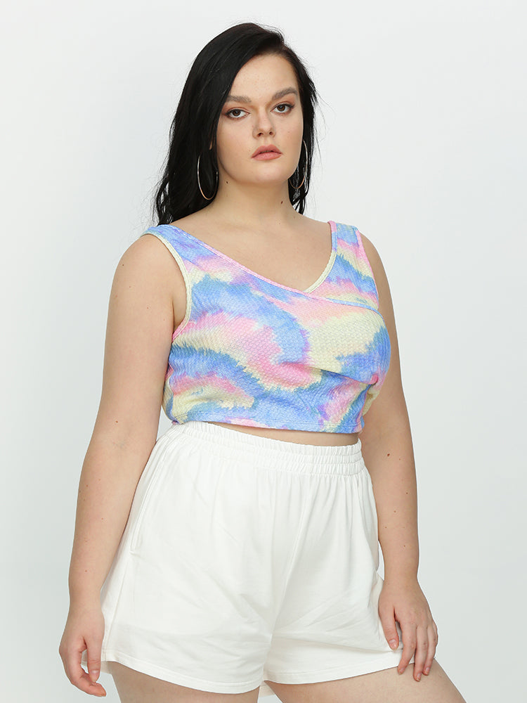 Tie Dye Knit Tank Tops