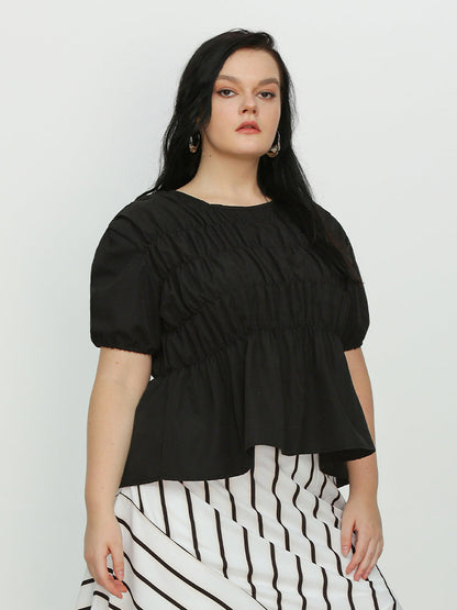 Puff Sleeve Shirred Top