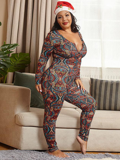 Ethnic Printed Slim Fit Jumpsuit