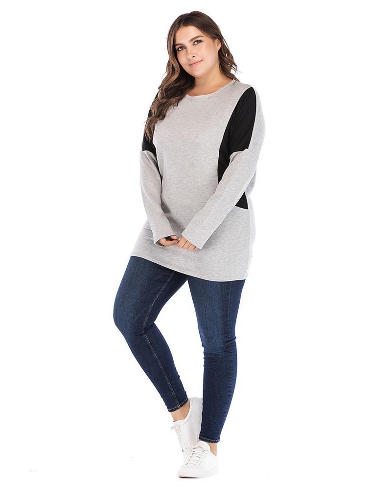 Patchwork Round Neck T-shirt