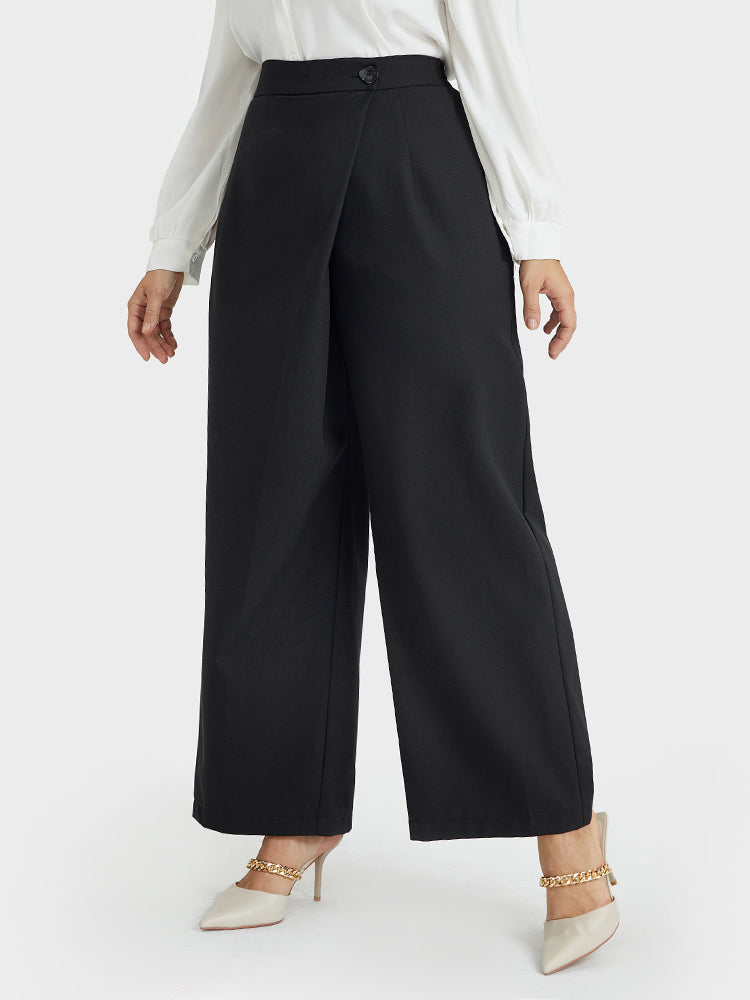 Asymmetrical Wide Leg Pants