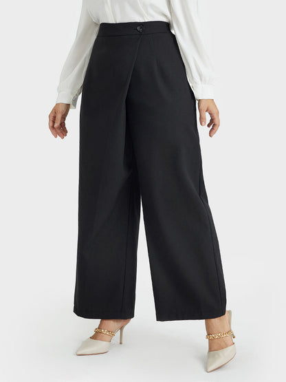 Asymmetrical Wide Leg Pants