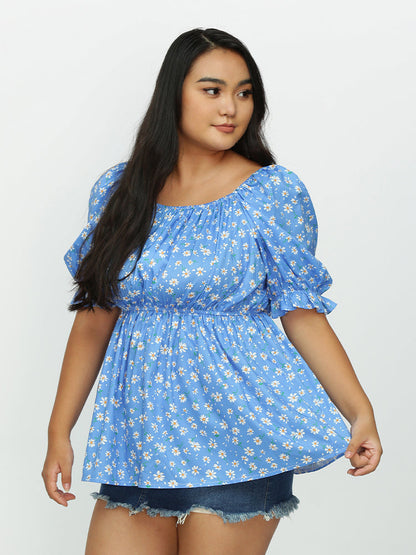 Ditsy Floral Puff Sleeve Blouse